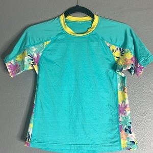 Patagonia Teal Short Sleeve Rashguard